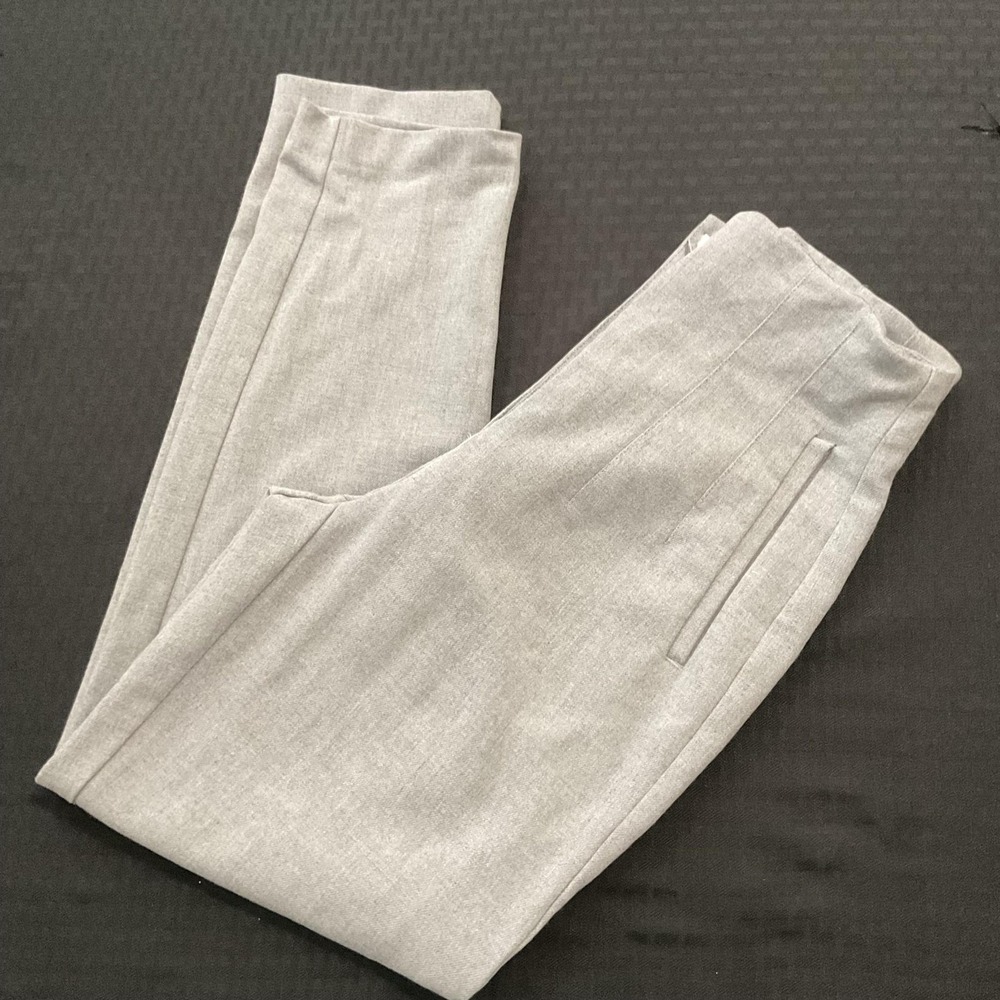 Zara Pants Womens XS Gray Ponte Pull On Tapered Dress Slim Career Workwear
